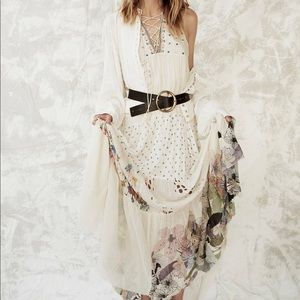 Free people one 1 mixed media Hera  maxi dress